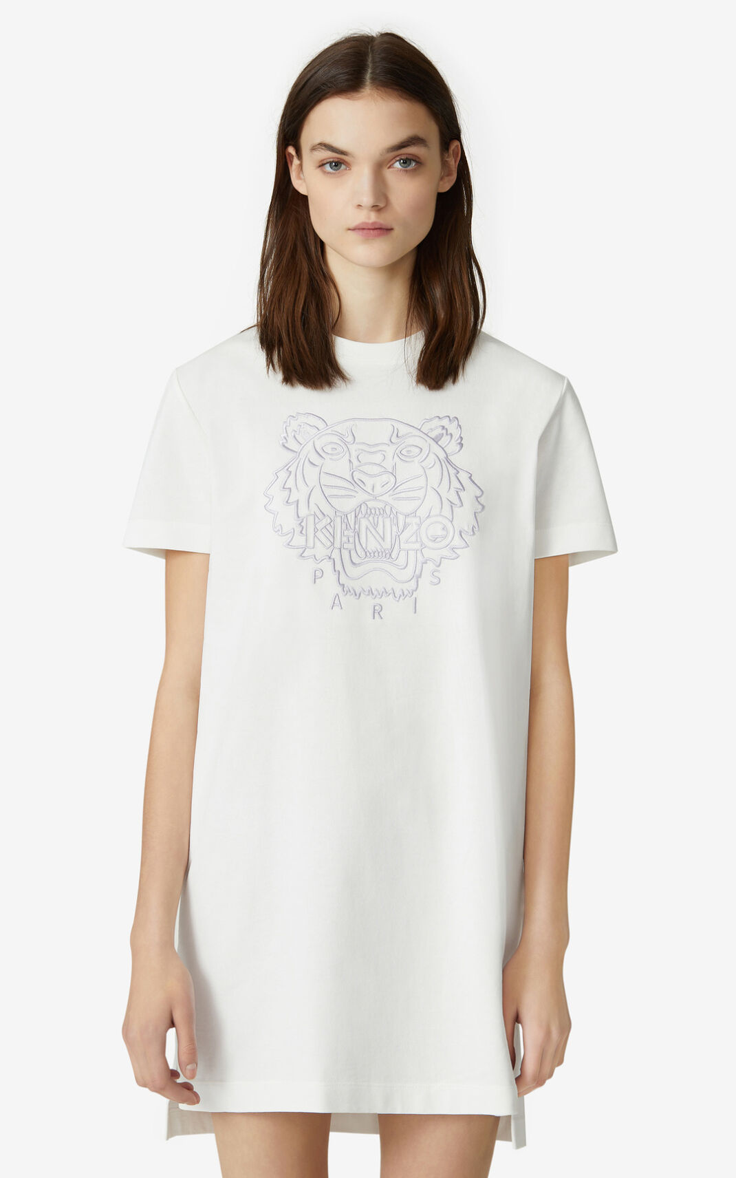 Robe Kenzo Femme Tiger t shirt Blanche VLZKS-4573